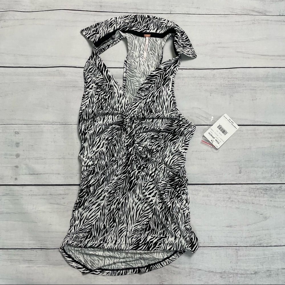 Free people black/white animal print tank - Picture 3 of 6